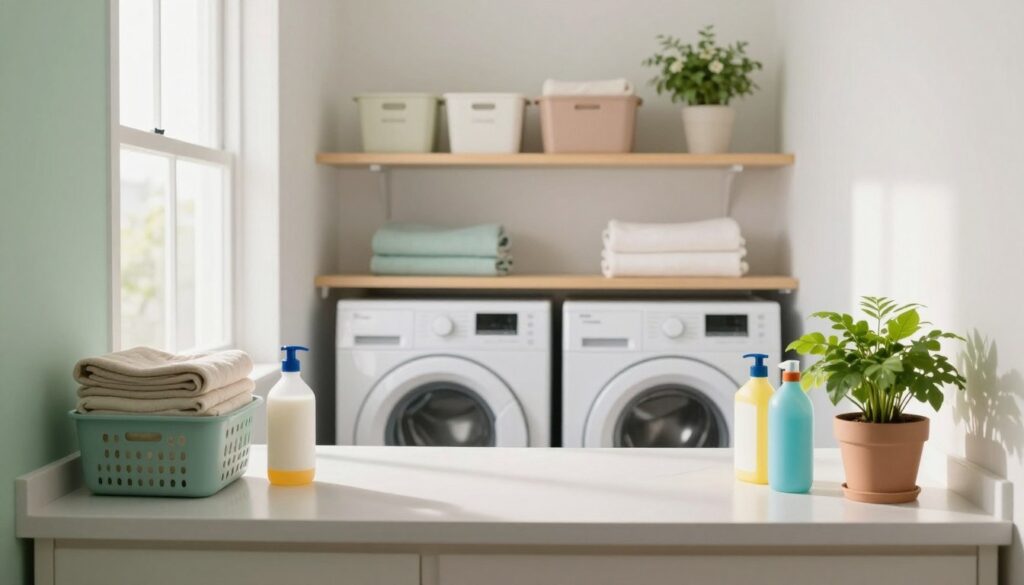 organizing small laundry room