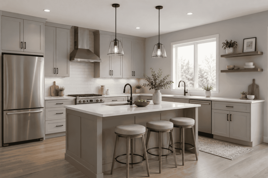 Kitchens with Light Grey Paint